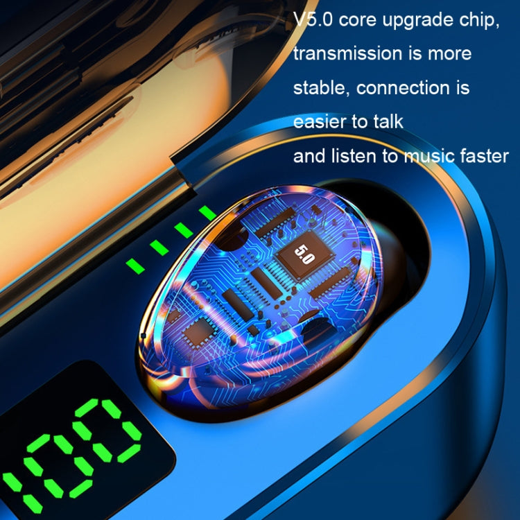 LED Digital Display Wireless In-Ear Noise Reduction Long Life Bluetooth Headset, F9-2
