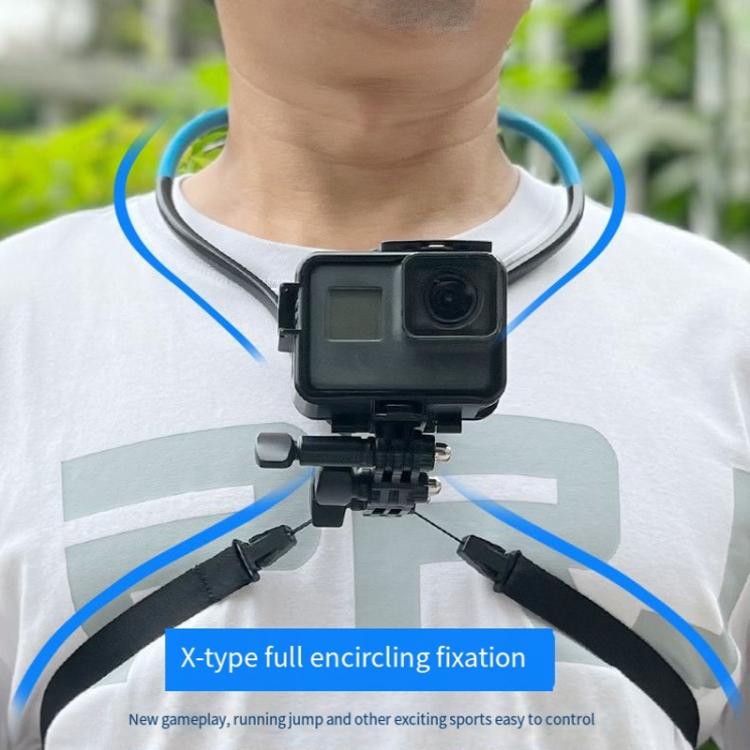 TUYU 攝影機頸帶手機胸帶支架 用於視頻拍攝//第一人稱視角，標準（黑色）、標準（藍色）、帶手機夾（黑色）、帶手機夾（藍色）、垂直拍攝（黑色）、垂直拍攝（藍色）、垂直+手機夾（黑色）