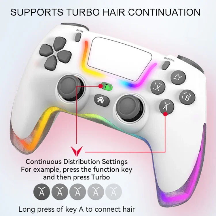 適用於 PS4 炫彩燈光無線藍牙握把