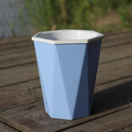 菱形自動吸水懶人花盆綠植塑膠盆，12cm x 14cm