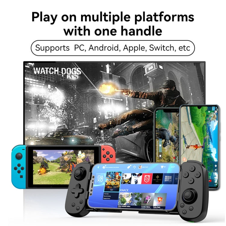 D6 藍牙伸縮遊戲手把雙霍爾六軸體感，適用於 Android/iPhone /Switch，D6 黑色，D6 白黑，D6 白紅