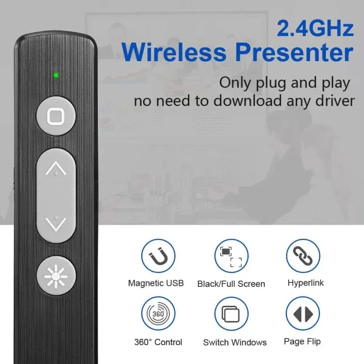 2.4GHz 多功能 USB 無線 PPT 雷射翻頁筆 電子雷射指示筆，K200