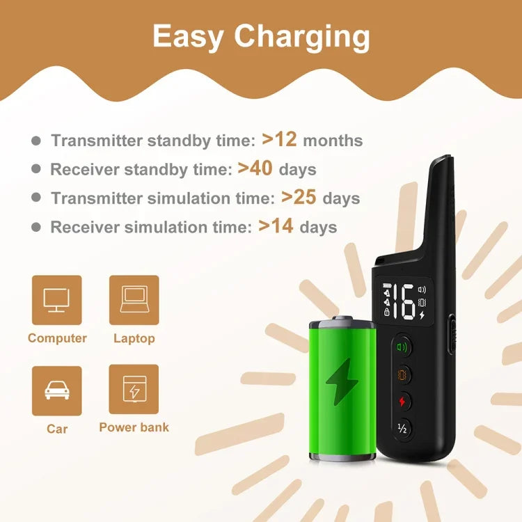 寵物環繞式電擊柱 強力電子訓練項圈，接收器+遙控器，僅接收器