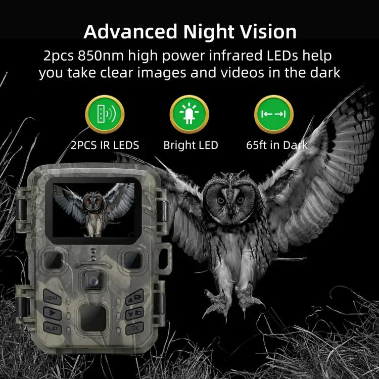 20MP 1080P 狩獵追蹤攝影機帶夜視野生動物偵察拍照，MiNi301