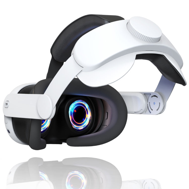 適用於 Meta Quest 3 VR 可調式精英頭戴帶，精英頭戴白色，精英頭戴黑色
