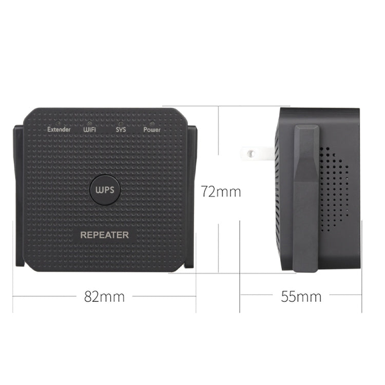 2.4G 300M WiFi 中繼器 WiFi 擴展器 WiFi 放大器，帶 1 個 LAN 埠，美規插頭，歐規插頭，英規插頭