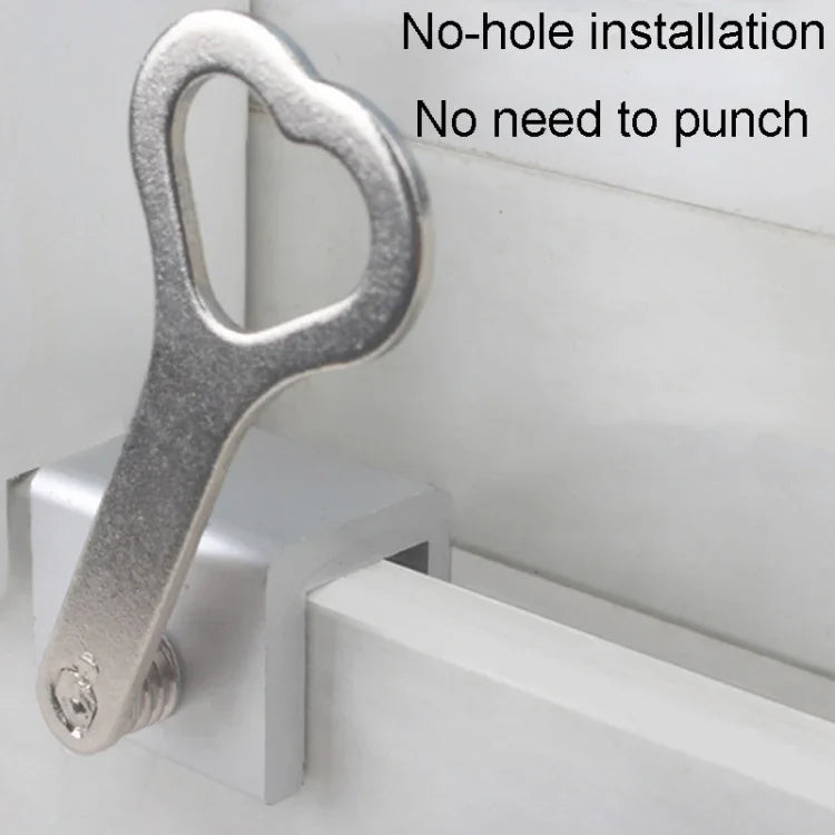 Child Safety Protection Screen Window Limiter Sliding Door Latch With Key, Ordinary Model+Straight Key, Ordinary Model+L Shaped Key, Wider Model+Straight Key, Wider Model+L Shaped Key