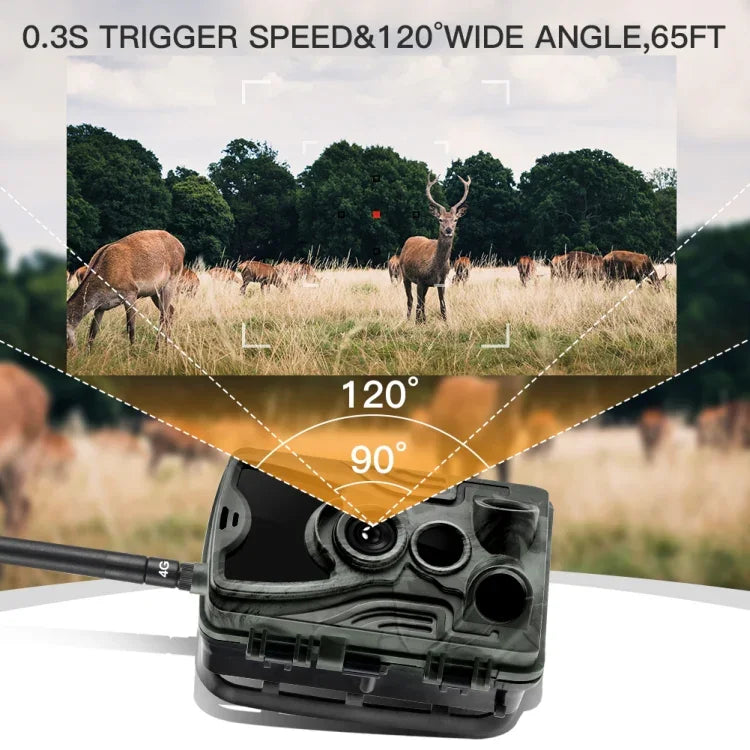 HC-801Pro 4K 4G 戶外狩獵攝影機 APP 遠程手機控制隨時查看照片和視頻，歐規插頭，美規插頭，澳規插頭