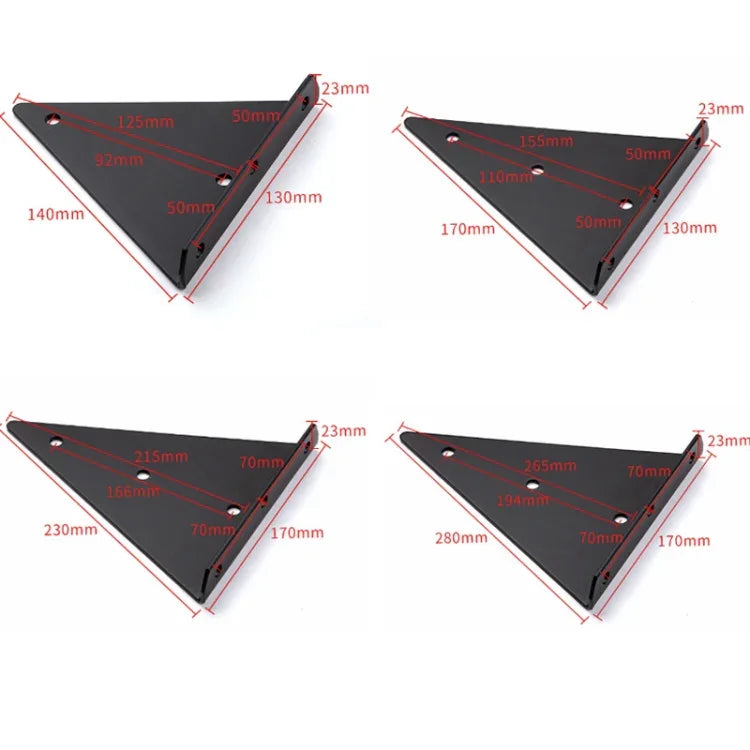承重隱形三角支架牆架支架帶螺絲，140x130mm黑色、170x130mm黑色、230x170mm黑色、280x170mm黑色、140x130mm白色、170x130mm白色、230x170mm白色、280x170mm白色