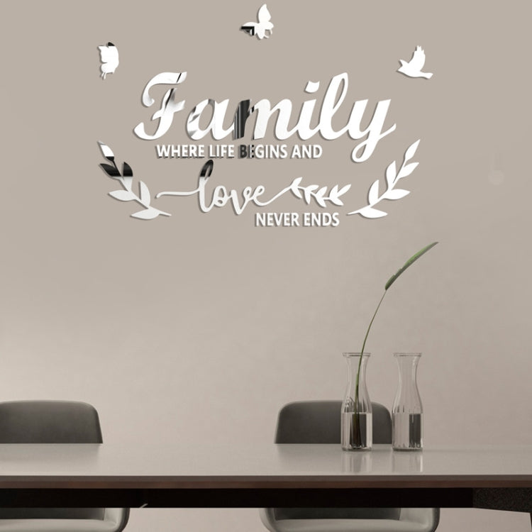 壓克力Familylove立體鏡面牆貼 家用自粘裝飾軟鏡面，Familylove款