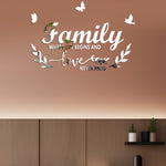 壓克力Familylove立體鏡面牆貼 家用自粘裝飾軟鏡面，Familylove款