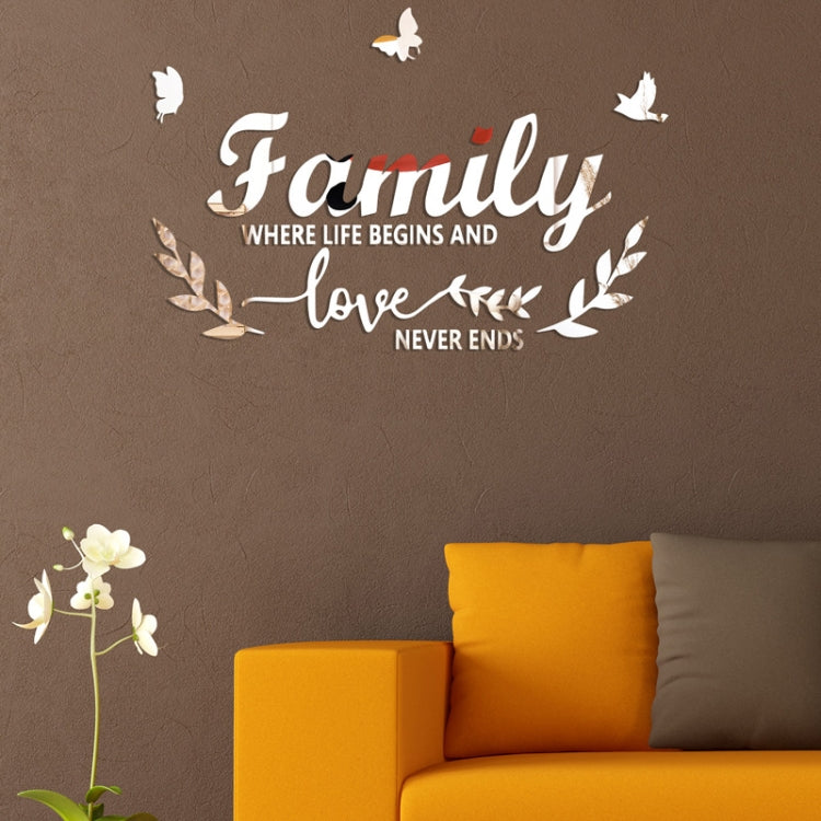 壓克力Familylove立體鏡面牆貼 家用自粘裝飾軟鏡面，Familylove款