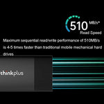Lenovo Thinkplus US202 USB3.1 輕巧便攜行動固態硬碟，512G，1T，2T