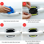 8pcs/set Car Door Handle Rearview Mirror Safety Warning Protective Reflective Sticker, Red, Yellow, White, Blue, Fluorescent Green