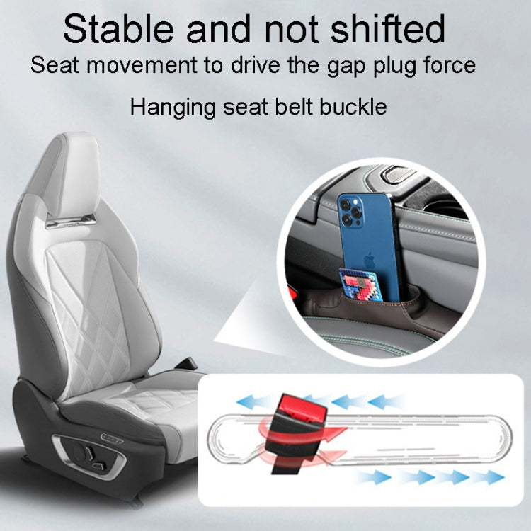 1pair Car Seat Storage Organizer Seat Anti Leakage Seam Fillers, Storage Black, Storage Dark Coffee