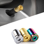 4pcs /Set Sport Anti-Theft Car Tire Valve Caps Universal Valve Cover With Wrench