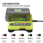 36-40V 工具切割機電池充電器，適用RYOBI PO401 / PO403 / PO400，美規，歐規，英規，澳規