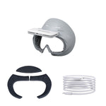 適用於 PICO 4 Hibloks VR 眼鏡臉部護墊帶風扇，1 件 PU 棉，2 件 PU 棉，1 件冰絲，2 件冰絲