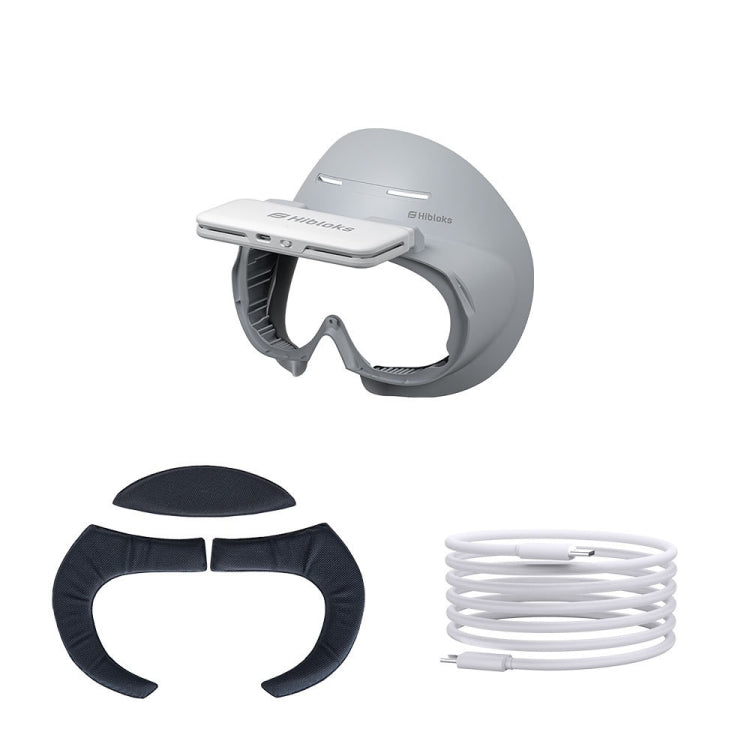 適用於 PICO 4 Hibloks VR 眼鏡臉部護墊帶風扇，1 件 PU 棉，2 件 PU 棉，1 件冰絲，2 件冰絲