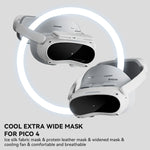 適用於 PICO 4 Hibloks VR 眼鏡臉部護墊帶風扇，1 件 PU 棉，2 件 PU 棉，1 件冰絲，2 件冰絲