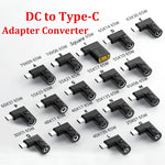 65W 母頭轉 Type-C 公頭直流電源轉 PD 電源筆記型電腦多功能轉接器，7.9x0.9mm A，7.4x0.6mm B，方形埠 C，6.5x1.4mm D，6.3x3.0mm E，5.5x2.5mm F，5.5x2.1mm G，5.5x1.7mm H，5.5x1.0mm I，4.8x1.7mm J，4.0x1.7mm K，4.0x1.35mm L，4.5x3.0mm M