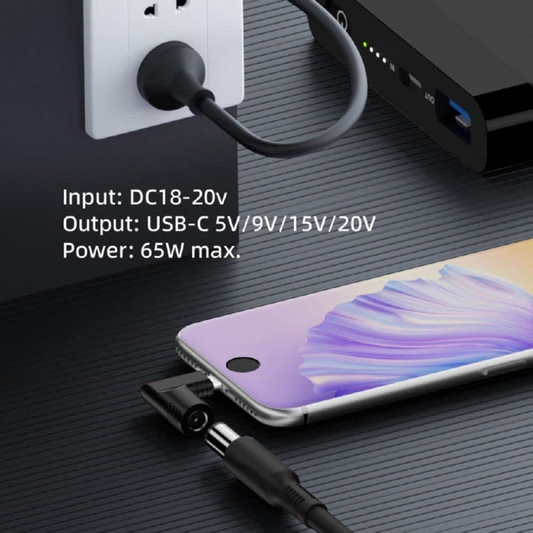65W 母頭轉 Type-C 公頭直流電源轉 PD 電源筆記型電腦多功能轉接器，7.9x0.9mm A，7.4x0.6mm B，方形埠 C，6.5x1.4mm D，6.3x3.0mm E，5.5x2.5mm F，5.5x2.1mm G，5.5x1.7mm H，5.5x1.0mm I，4.8x1.7mm J，4.0x1.7mm K，4.0x1.35mm L，4.5x3.0mm M