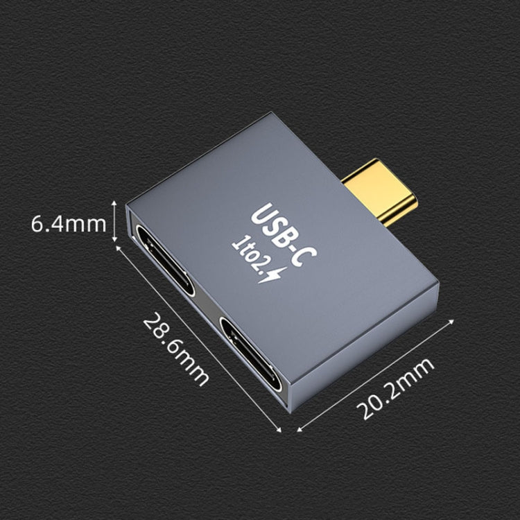 Type-C 擴充基座電腦充電數據埠電源適配器，2 x Type-C 母頭轉 2 x Type-C 公頭，2 x Type-C 母頭轉 Type-C 公頭