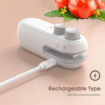 小型 2 合 1 可充電磁吸零食封口機，家用迷你封口機，2 合 1 白色，2 合 1 綠色