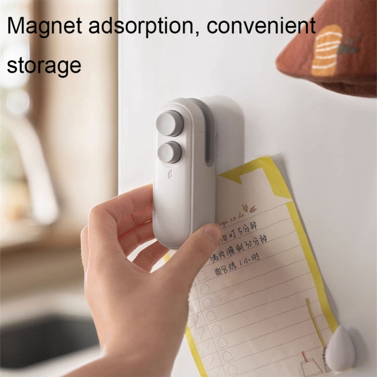 小型 2 合 1 可充電磁吸零食封口機，家用迷你封口機，2 合 1 白色，2 合 1 綠色