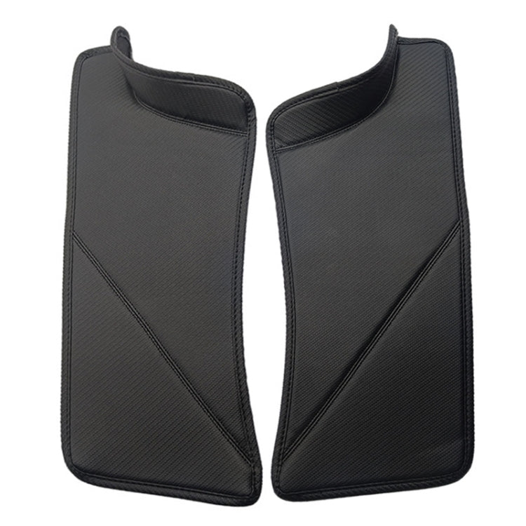 For Tesla Model Y Rear Door Built-In Sill Strip Rear Seats Anti-Kick Leather Protective Pad, Black, Carbon Fiber, TPE