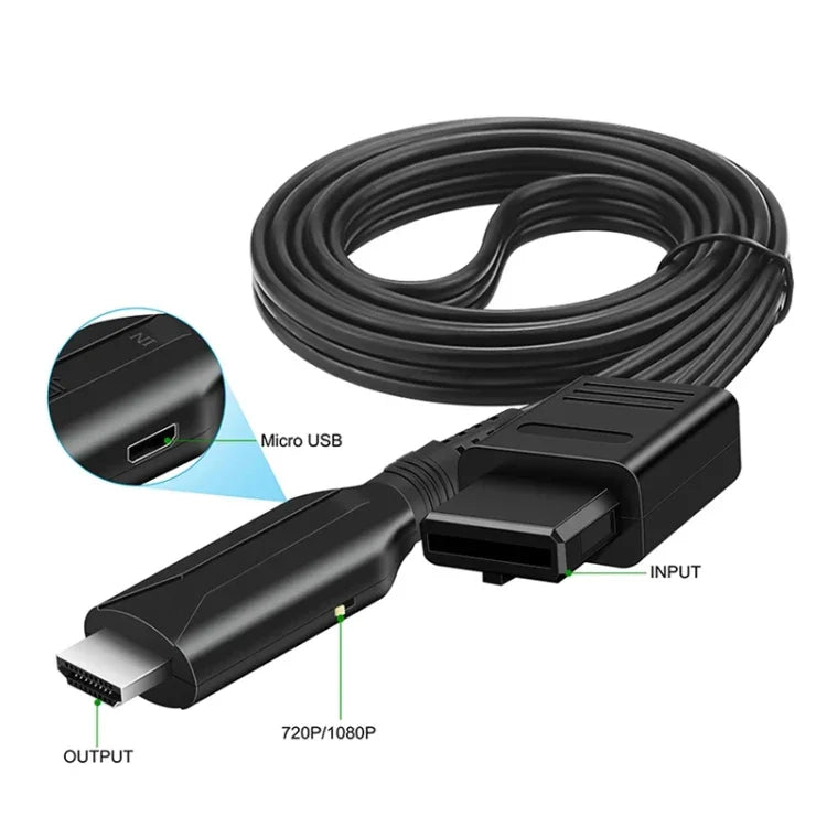 N64 轉 HDMI 轉換器，適用於任天堂 Gamecube N64 / SNES / NGC，N64 轉 HDMI