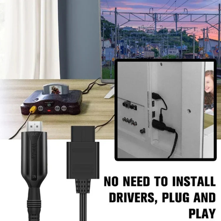 N64 轉 HDMI 轉換器，適用於任天堂 Gamecube N64 / SNES / NGC，N64 轉 HDMI
