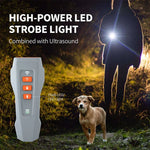 LED 閃光手持超聲波止吠器頻率轉換狗訓練裝置，黑+橙，深灰，灰+橙