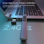 Deli 2.4GHz 翻頁器 USB 點擊器 紅光適用 PPT，2802（黑色）、2802（白色）