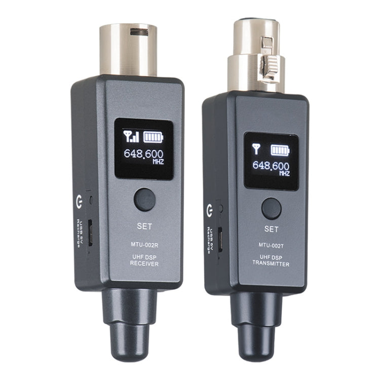 MTU-002 麥克風無線系統 UHF DSP 發射器與接收器 麥克風/線路雙模式