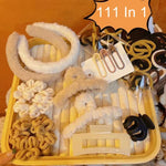 組合髮飾抓夾髮圈套裝簡約氣質髮箍，111合1，31合1，67合1