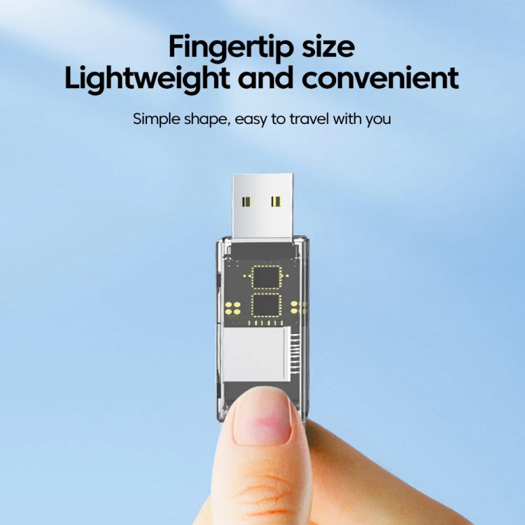 OTG 轉換器 USB 轉 SD/TF 2 合 1 多功能透明讀卡器，透明