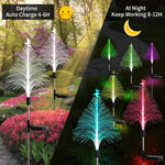 聖誕樹太陽能燈 戶外氛圍燈 戶外防水發光節日裝飾燈，星月透明款