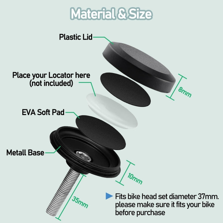 適用於 AirTag 第二代 / AirTag 第一代 追蹤器自行車隱藏式耳機架防盜自行車定位支架，圓形，啤酒蓋