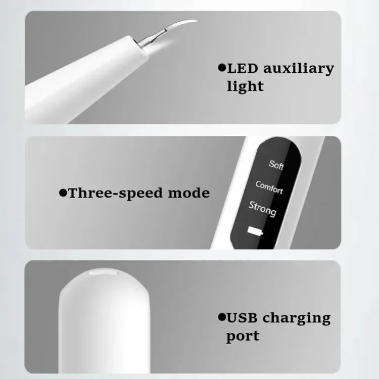 超聲波電動牙科刮治器牙菌斑清潔器牙石去除帶LED燈，套餐A，套餐B，套餐A含配件，套餐B含配件
