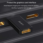 JINGHUA DP 公頭轉 HDMI 母頭轉接器影音連接器，1080P 通用版，4K 通用版