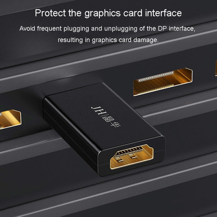 JINGHUA DP 公頭轉 HDMI 母頭轉接器影音連接器，1080P 通用版，4K 通用版