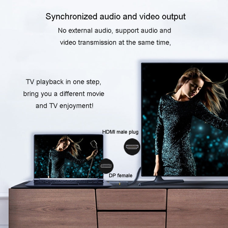 JINGHUA DP 公頭轉 HDMI 母頭轉接器影音連接器，1080P 通用版，4K 通用版