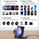 三星 Galaxy Z Fold 三合一無線充電器，適用手機、耳機及智能手錶，F16A
