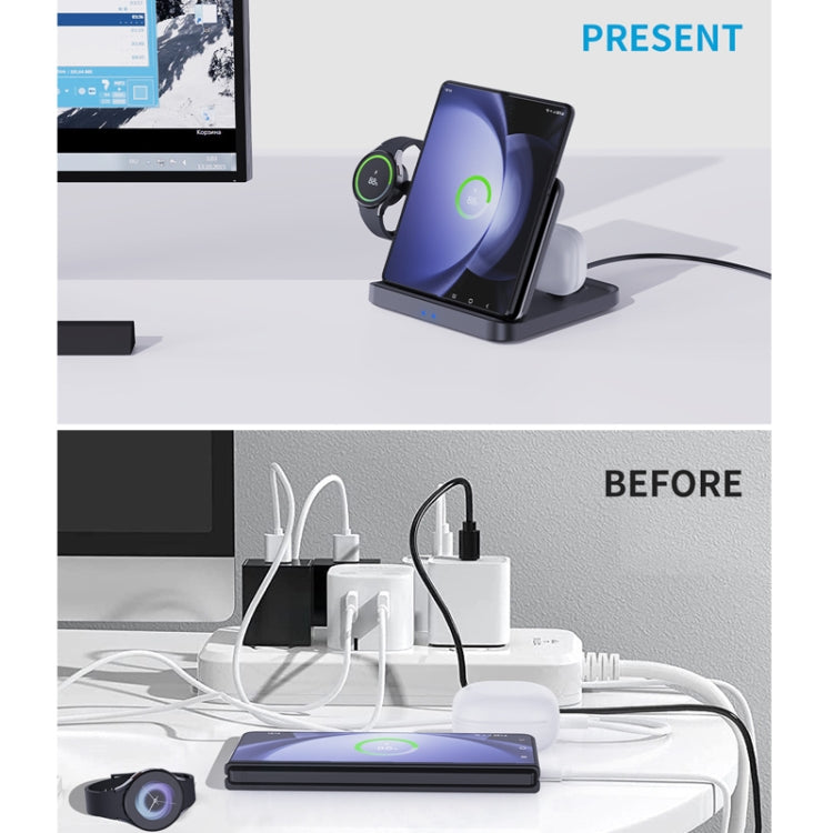 三星 Galaxy Z Fold 三合一無線充電器，適用手機、耳機及智能手錶，F16A