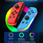 JOY-02 遊戲左右手柄，帶 RGB 燈光體感藍牙遊戲手柄，適用 Switch / Switch OLED / Switch Pro / Switch Lite / Switch Joycon，黑色，灰色