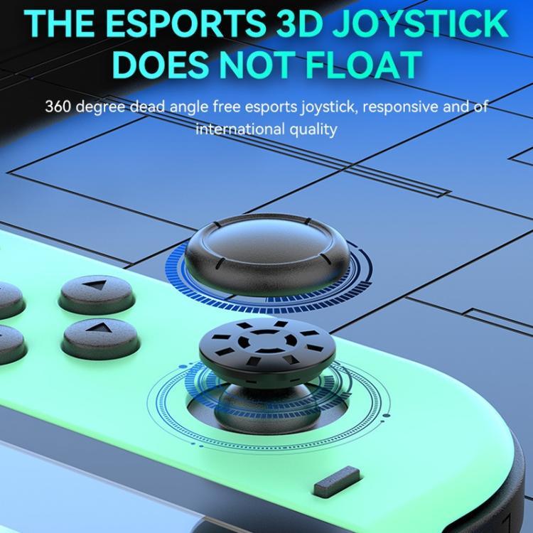 JOY-02 遊戲左右手柄，帶 RGB 燈光體感藍牙遊戲手柄，適用 Switch / Switch OLED / Switch Pro / Switch Lite / Switch Joycon，黑色，灰色
