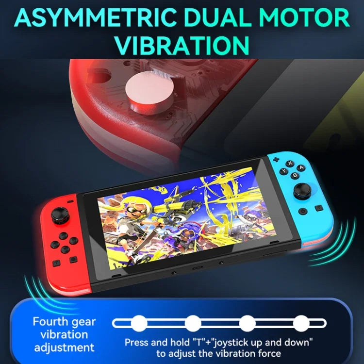 JOY-02 遊戲左右手把帶 RGB 燈光體感藍牙遊戲手柄 適用於 Switch / Switch OLED / Switch Pro / Switch Lite / Switch Joycon，藍紅、綠藍、白色