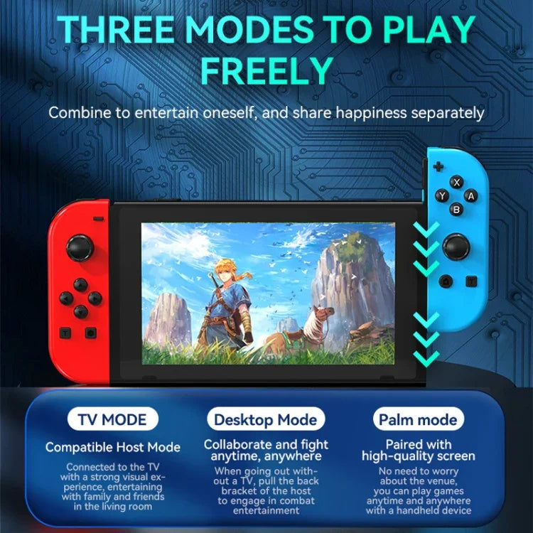 JOY-02 遊戲左右手把帶 RGB 燈光體感藍牙遊戲手柄 適用於 Switch / Switch OLED / Switch Pro / Switch Lite / Switch Joycon，藍紅、綠藍、白色