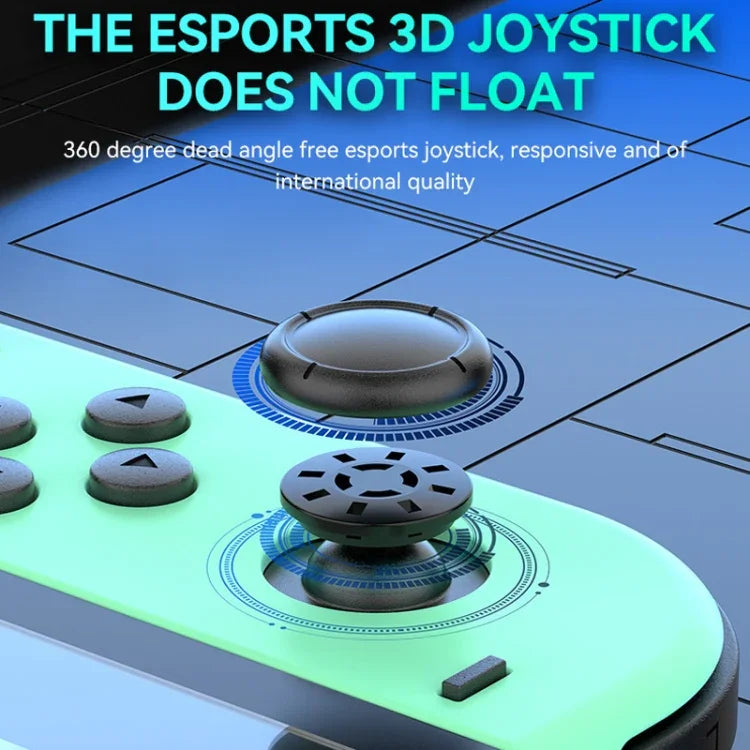 JOY-02 遊戲左右手把帶 RGB 燈光體感藍牙遊戲手柄 適用於 Switch / Switch OLED / Switch Pro / Switch Lite / Switch Joycon，藍紅、綠藍、白色